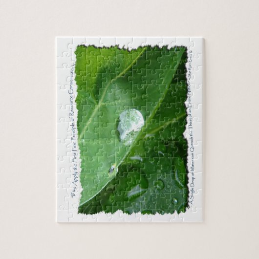 Puzzle Conception de conservation de l'eau de la feuille (Vertical)