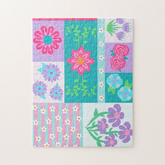 Puzzle Conception de fleurs vibrantes en fleurs (Vertical)