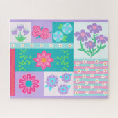 Puzzle Conception de fleurs vibrantes en fleurs (Horizontal)