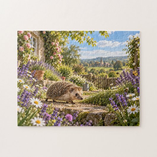 Puzzle Conception de hérisson de jardin de cottage (Horizontal)