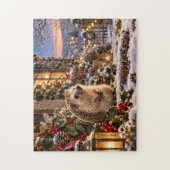 Puzzle Conception de hérisson de vacances d'hiver (Vertical)