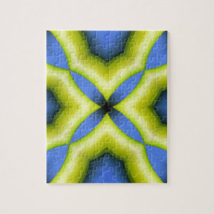 Puzzle Conception de kaléidoscope jaune bleu