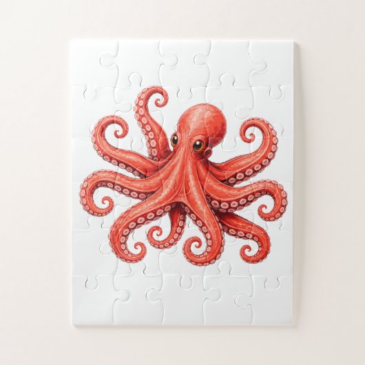 Puzzle Conception de la vie marine de l'octopus océan (Vertical)
