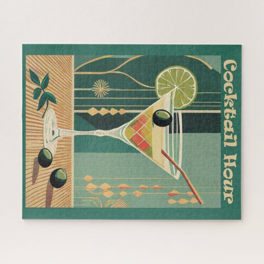 Puzzle Conception de l'heure de cocktail du milieu du siè (Horizontal)