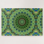 Puzzle Conception de médaillon de paon abstrait (Horizontal)