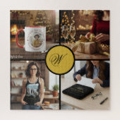 Puzzle Conception de monogramme personnalisée avec quatre (Vertical)