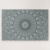 Puzzle Conception de motif mandala gris et argent (Horizontal)