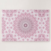 Puzzle Conception de motif mandala rose et blanc (Horizontal)