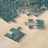 Puzzle Conception de paon de William Morris et de textile (Côté)
