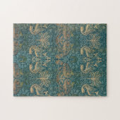 Puzzle Conception de paon de William Morris et de textile (Horizontal)