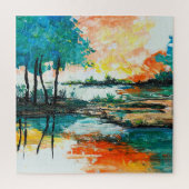 Puzzle Conception de peinture Abstraite colorée (Vertical)