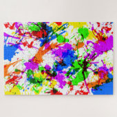 Puzzle Conception de peinture éclaboussée colorée mignonn (Horizontal)
