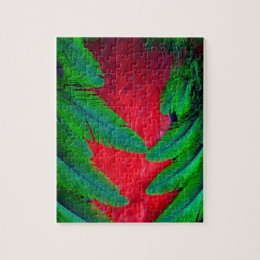 Puzzle Conception de plume de Quetzal resplendissant (Vertical)