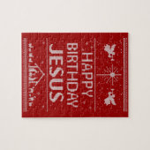 Puzzle Conception de pull de Noël laid Nativité Chrétien (Horizontal)