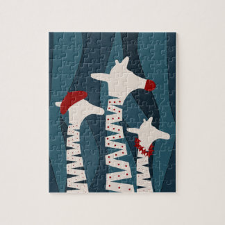 Puzzle Conception de saison des vacances de girafes