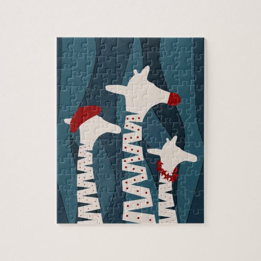 Puzzle Conception de saison des vacances de girafes (Vertical)