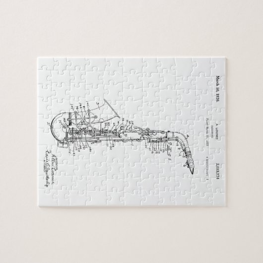 Puzzle Conception de saxophone de brevet (Horizontal)