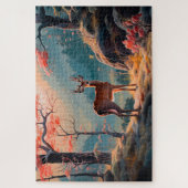 Puzzle Conception de scène forestière avec cerfs automnal (Vertical)