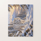 Puzzle Conception de Tigre Blanc enneigé (Vertical)