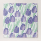 Puzzle Conception de tulipe : violet clair floral. (Vertical)