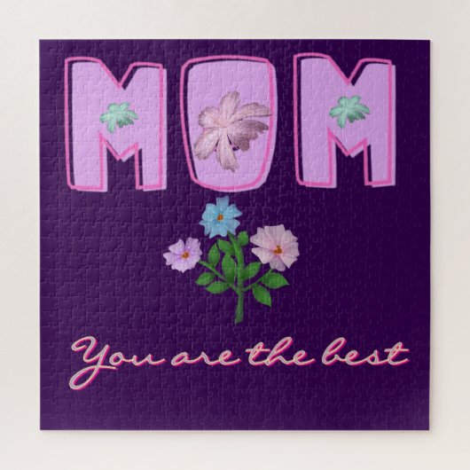 Puzzle Conception de typographie maman personnalisée,  (Vertical)