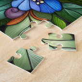 Puzzle Conception de vitrail de colibri (Côté)