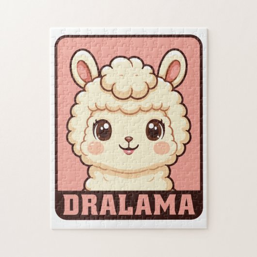 Puzzle Conception d'illustration de lama mignon (Vertical)