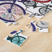 Puzzle Conception d'impression de bicyclette (Côté)