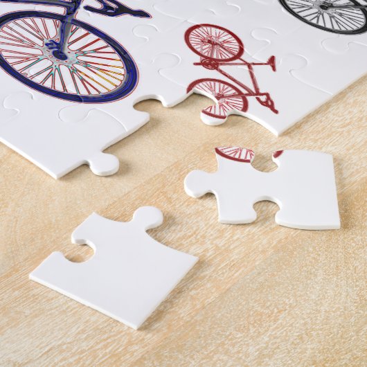 Puzzle Conception d'impression de bicyclette (Côté)