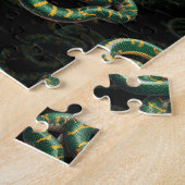Puzzle Conception du Motif de serpent Arrière - plan noir (Côté)