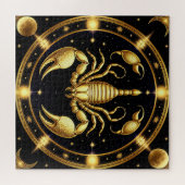 Puzzle Conception du Zodiaque Scorpion Doré (Horizontal)