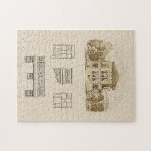 Puzzle Conception d'une propriété avec plans d'intérieur (Horizontal)