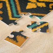 Puzzle Conception Ethnique De Tissu Ikat Brodé (Côté)