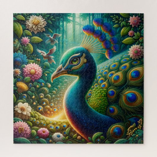 Puzzle Conception Exotique Peacock Rainforest Majesty (Vertical)
