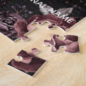 Puzzle Conception florale de rose noire romantique sombre (Côté)