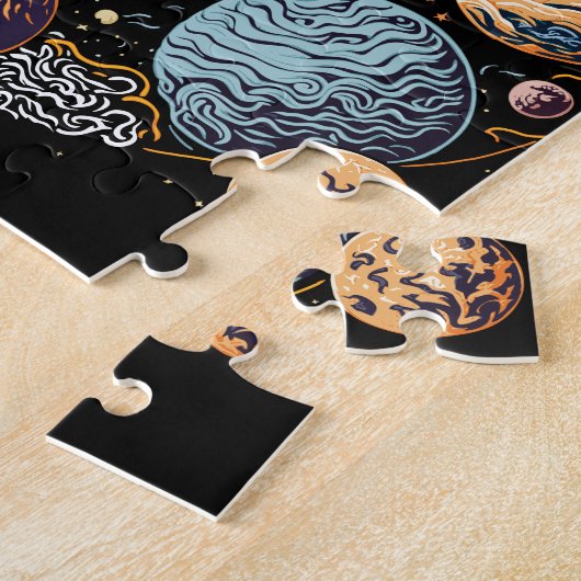 Puzzle Conception graphique du système solaire (Côté)