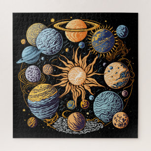 Puzzle Conception graphique du système solaire