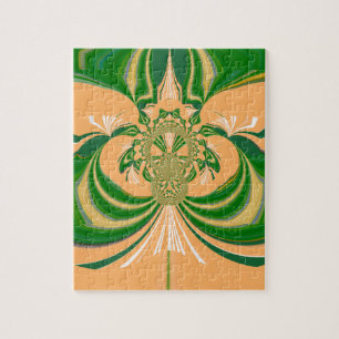 Puzzle Conception jaune vert.