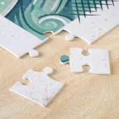 Puzzle Conception Lion et Vague d'Eau de Combat ou de Flu (Côté)