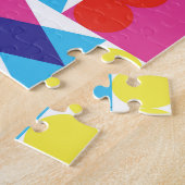 Puzzle Conception motif géométrique Abstraite et colorée. (Côté)