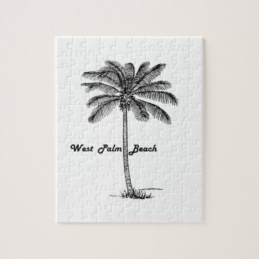 Puzzle Conception noire et blanche de West Palm Beach et (Vertical)