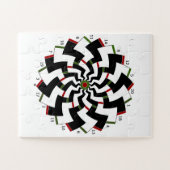 Puzzle Conception Zigzag de cible de fléchettes (Horizontal)