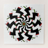 Puzzle Conception Zigzag de cible de fléchettes (Horizontal)