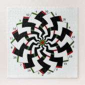 Puzzle Conception Zigzag de cible de fléchettes (Vertical)