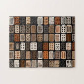 Puzzle conceptions de textiles en boue africaine dans une (Horizontal)