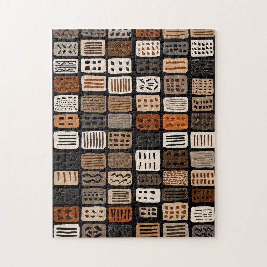 Puzzle conceptions de textiles en boue africaine dans une (Vertical)