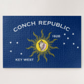 Puzzle Conch Republic Flag (Horizontal)