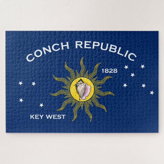 Puzzle Conch Republic Flag (Horizontal)