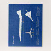 Puzzle Concorde - Plan de dessin plan d'avion ABD (Vertical)