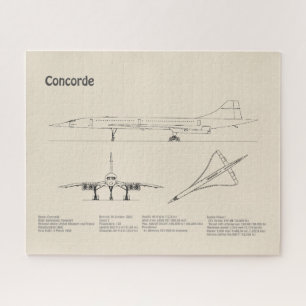 Puzzle Concorde - Plan directeur de l'avion Plans de dess